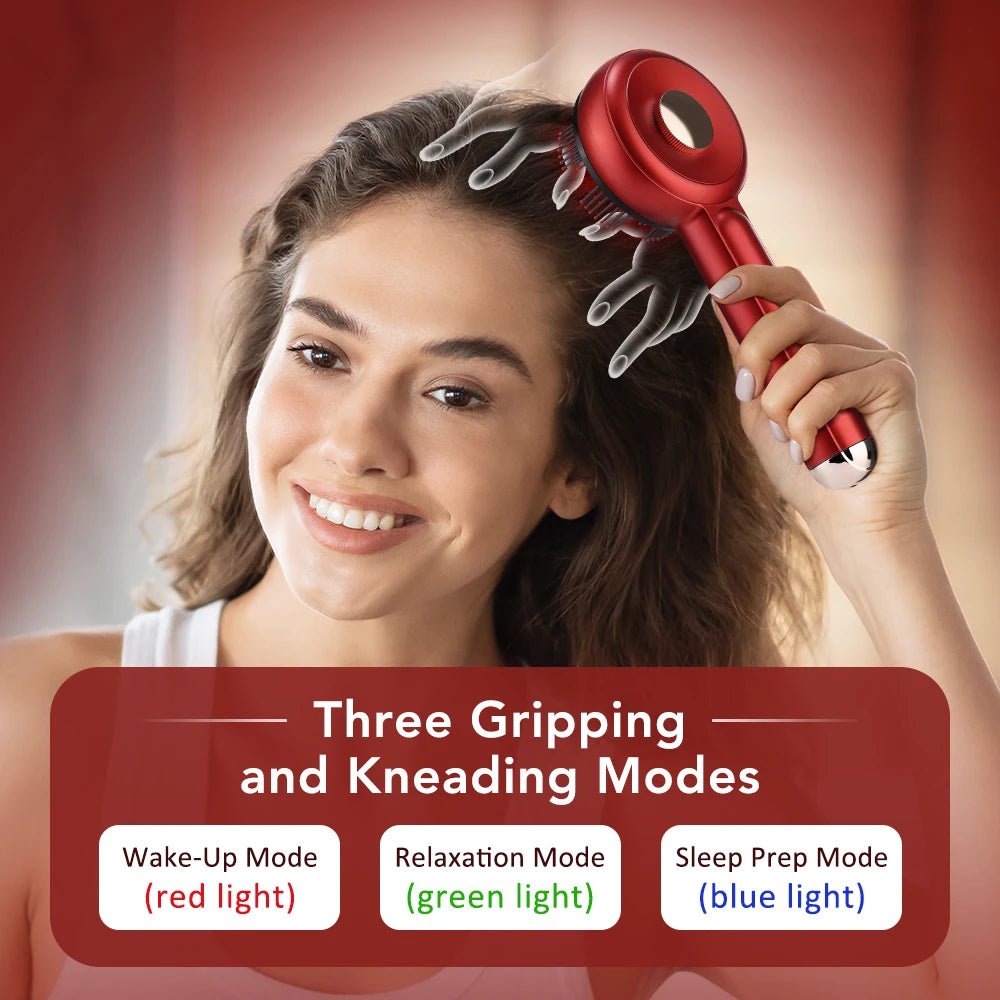 Pure Luna™ 4D Electric Scalp Massager with Red Light Therapy & Oil Applicator