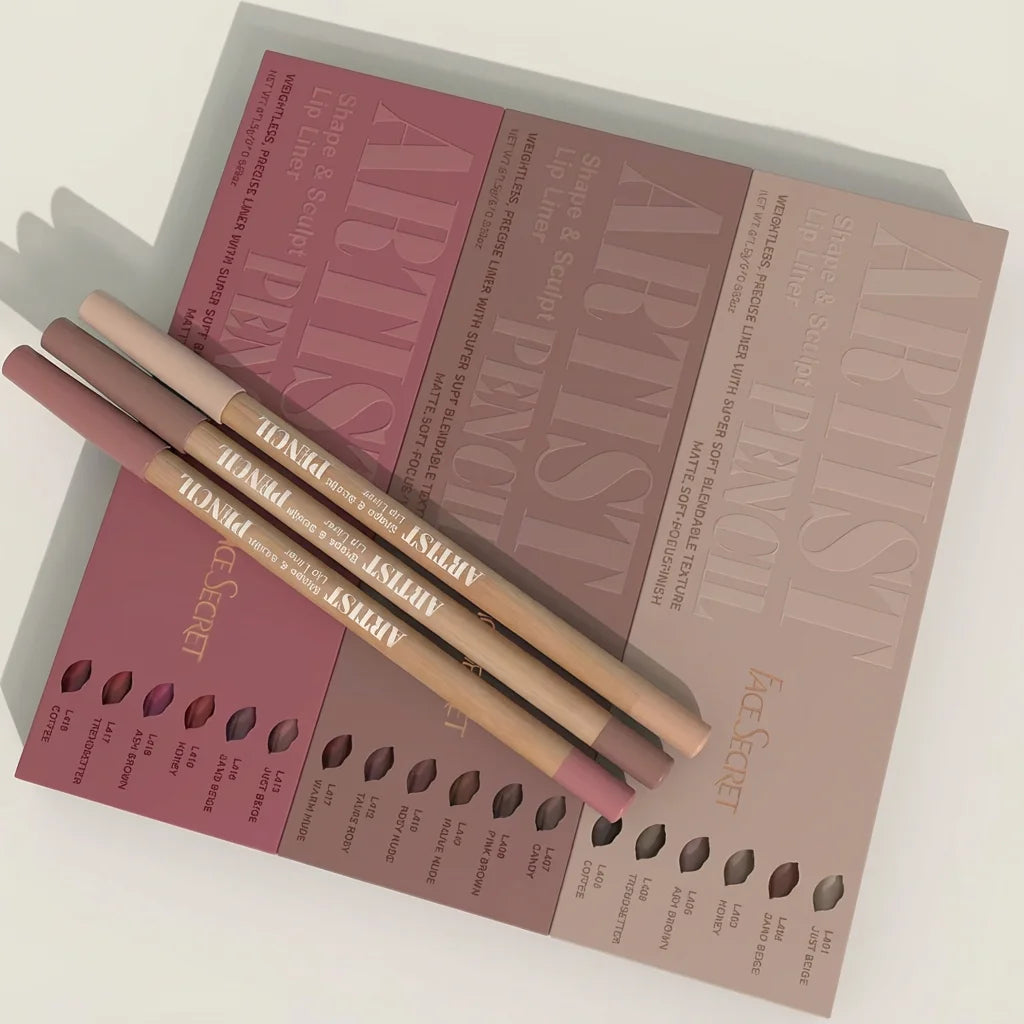Pure Luna™ VelvetLips – 6-Piece Matte Lip Liner Set