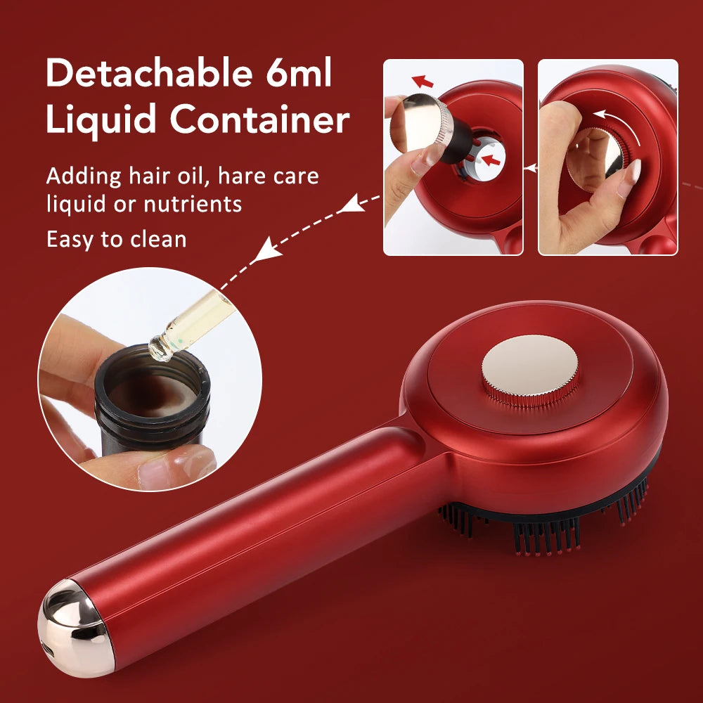 Pure Luna™ 4D Electric Scalp Massager with Red Light Therapy & Oil Applicator